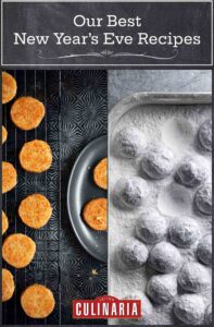 Our New Year's Eve roundup includes little bites like Cheddar-Parmesan crackers and Champagne truffles.