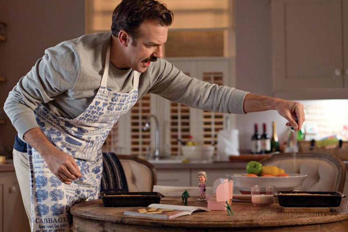 Ted Lasso (Jason Sudeikis) making his famous shortbread cookies