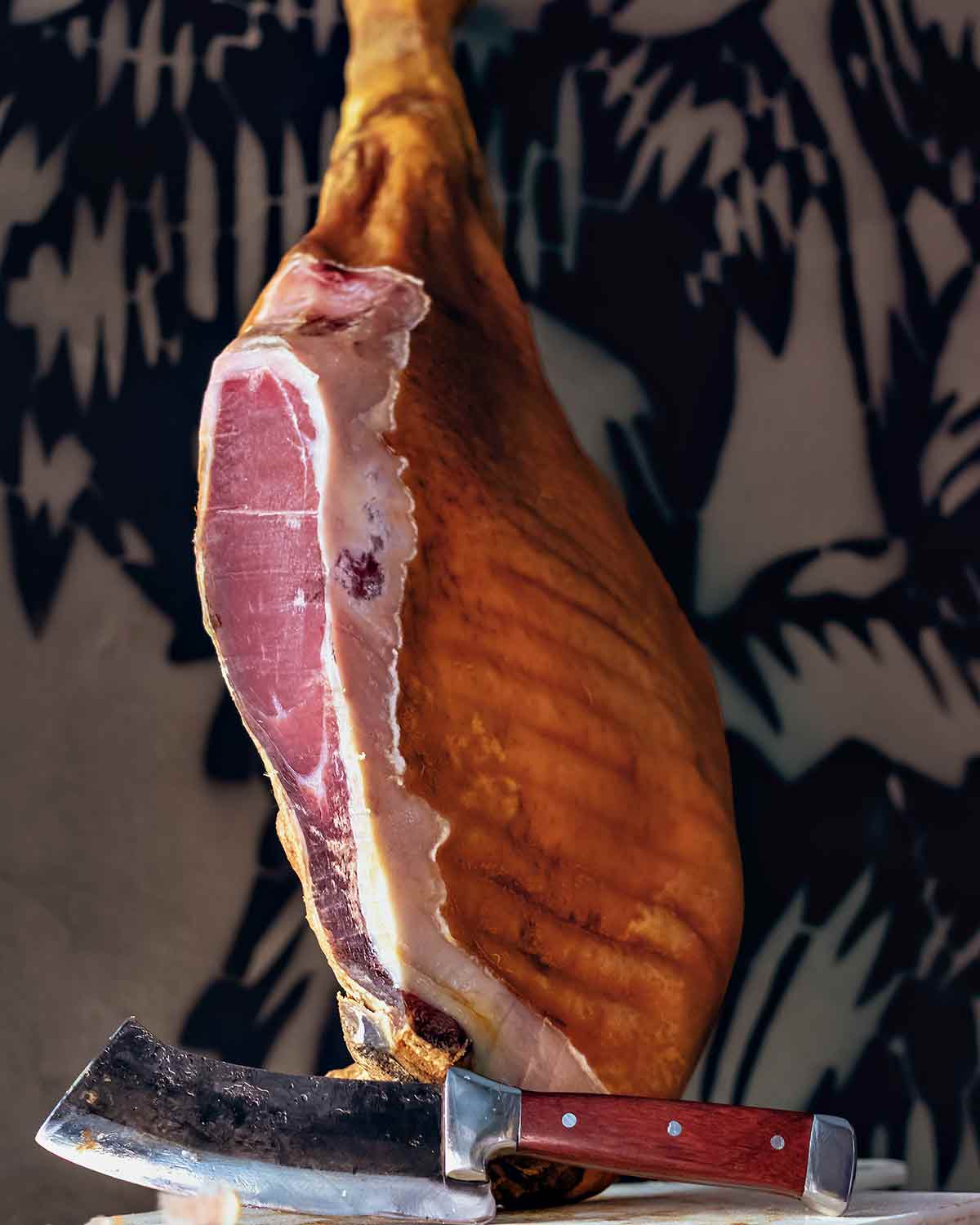 A leg of presunto, Portuguese cured ham