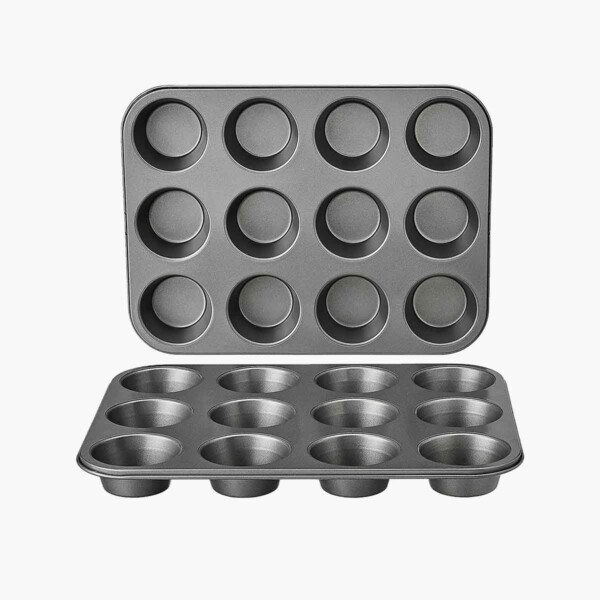 Amazon Basics Nonstick 12-Cup Muffin Baking Pan Set.