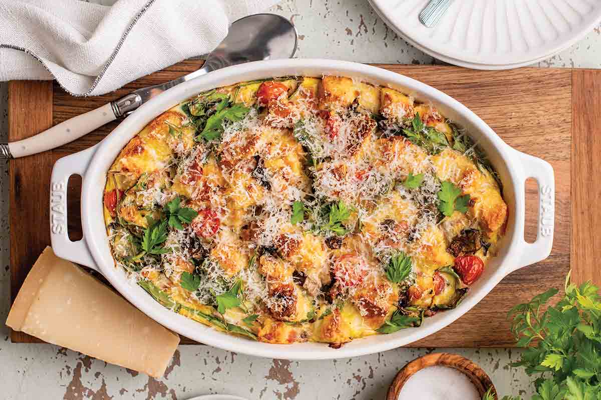 Easy Breakfast Strata Recipe Leites Culinaria