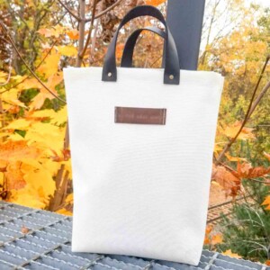 On the Road Again White Mesh Market Tote.