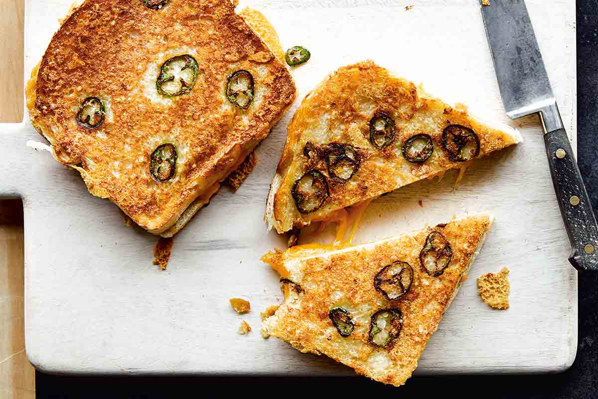 Parmesan-Crusted Grilled Cheese with Jalapeños