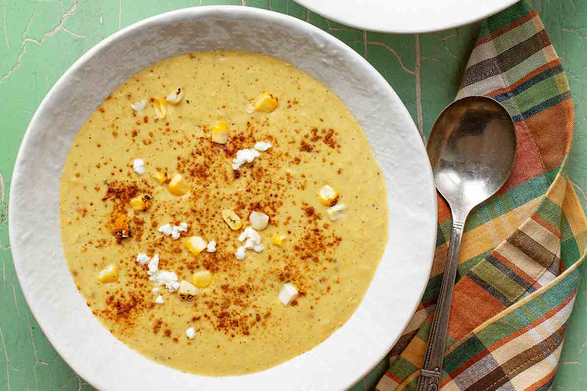 Corn and Roasted Poblano Soup