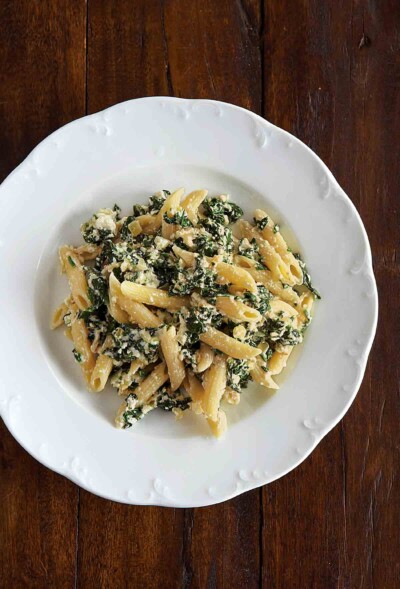 Penne with Spinach-Ricotta Sauce