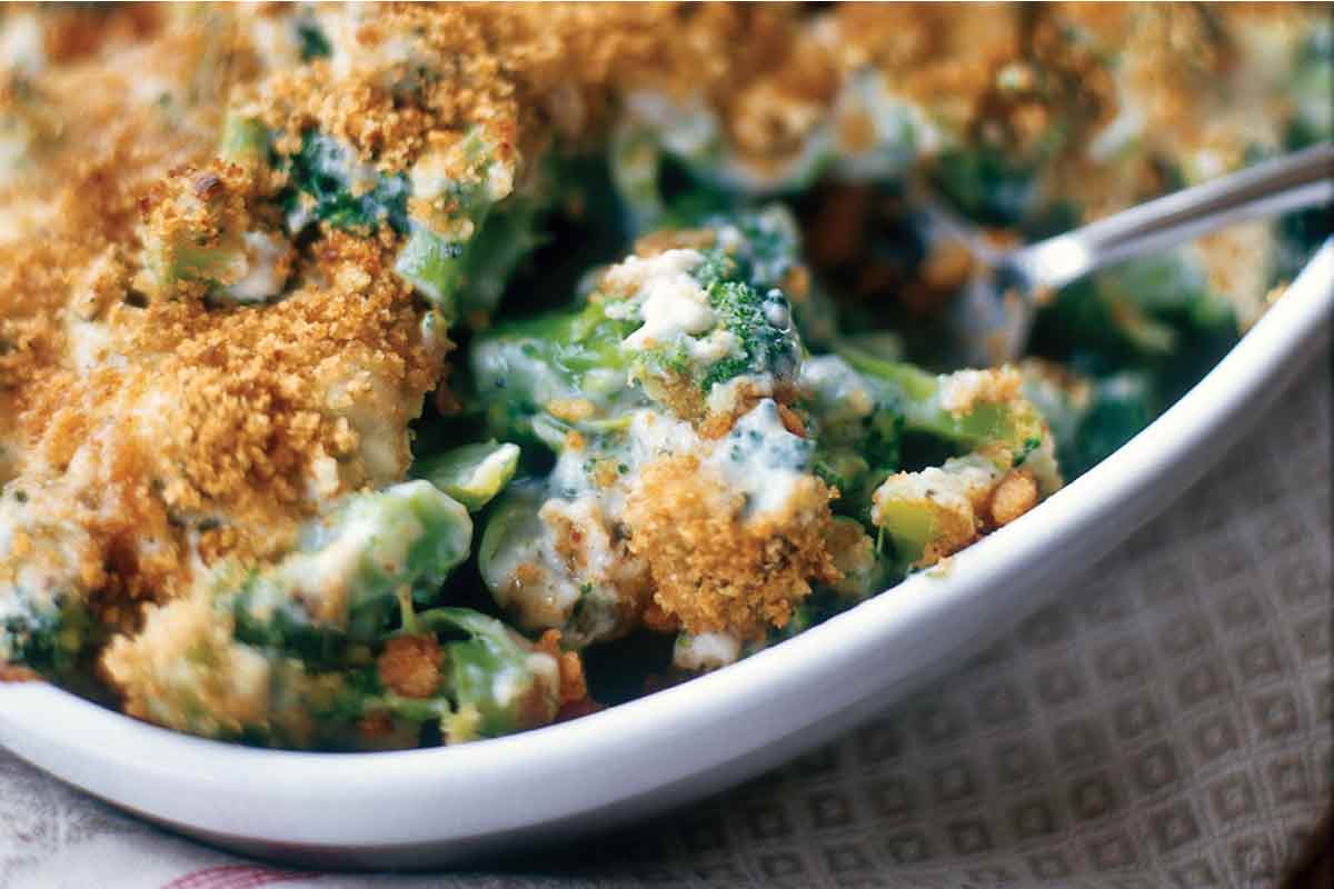 Broccoli and Blue Cheese Gratin Recipe