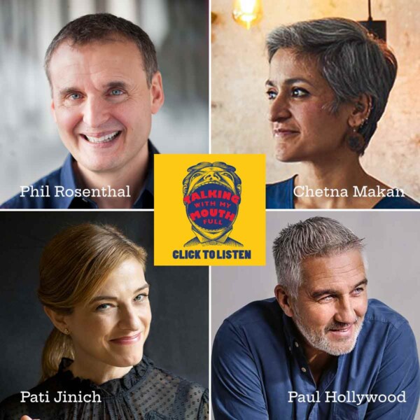 A grid with four people: Phil Rosenthal, Chetna Makan, Paul Hollywood, and Pati Jinich.