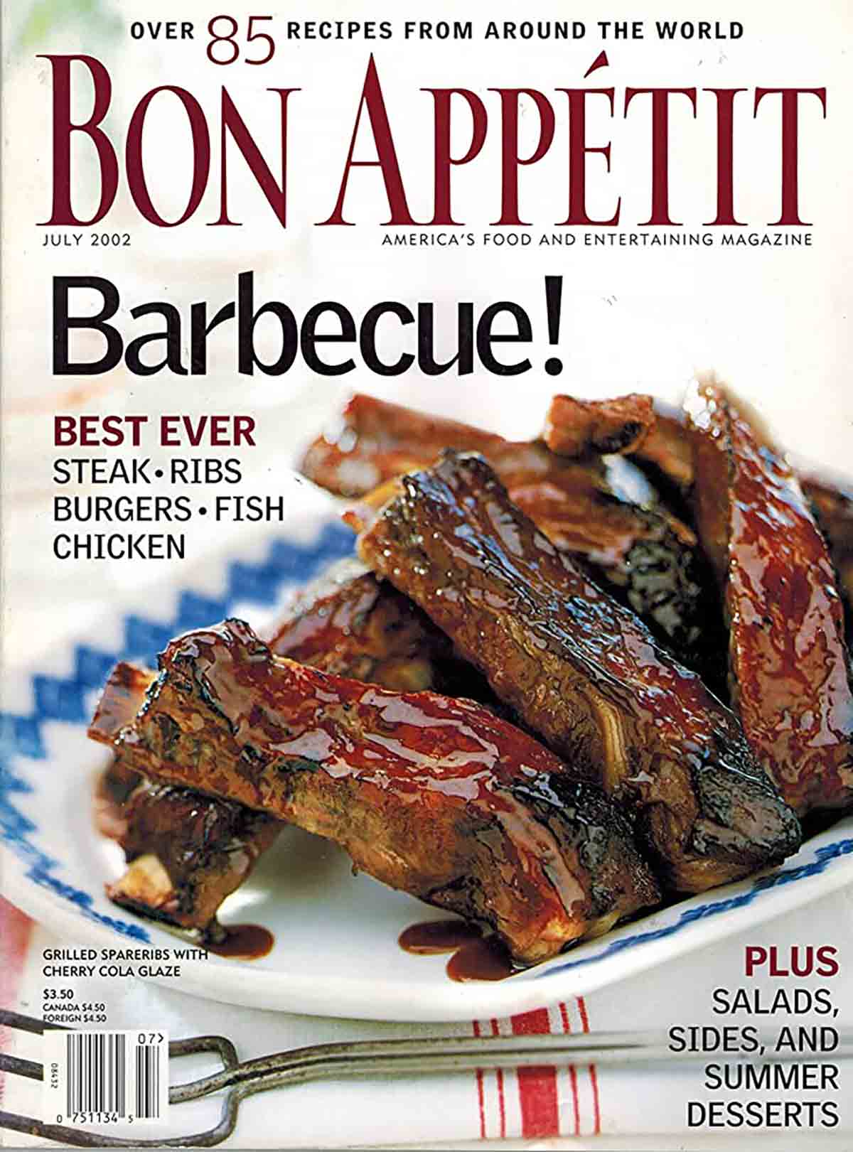 Bon Appetit magazine barbecue cover.