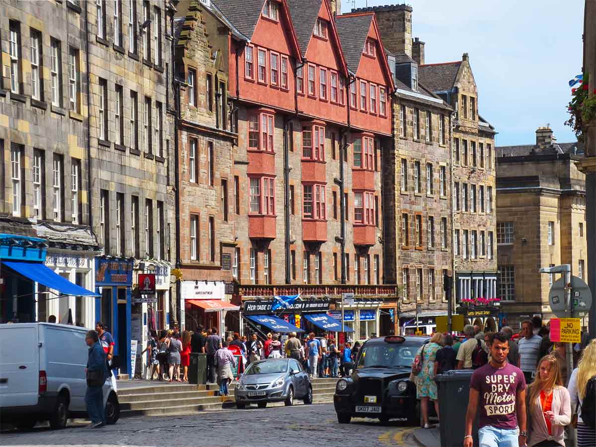 A street in Edinburgh, Scotland.