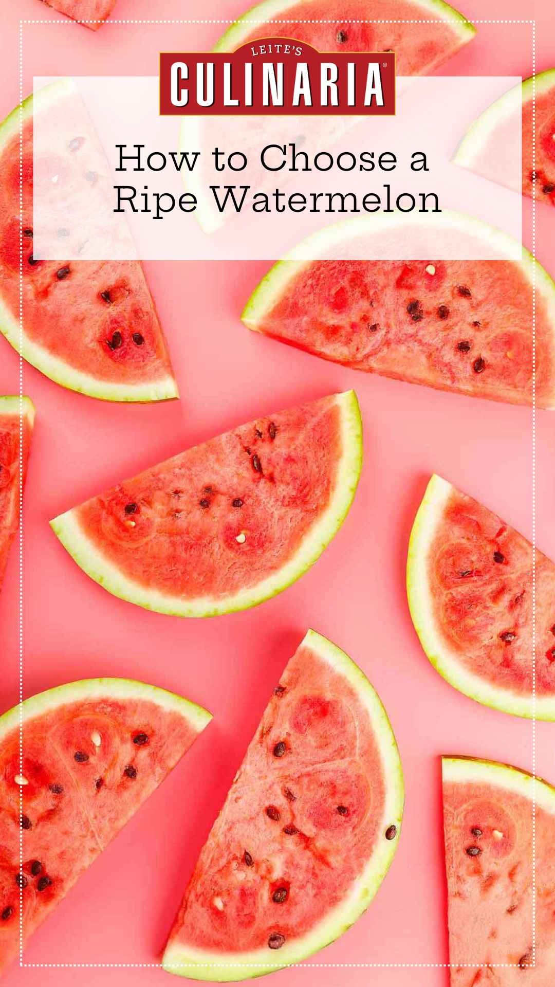 Slices of watermelon on a pink background.