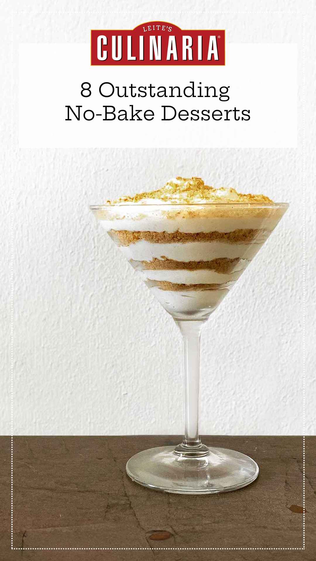 A layered dessert in a large martini glass.