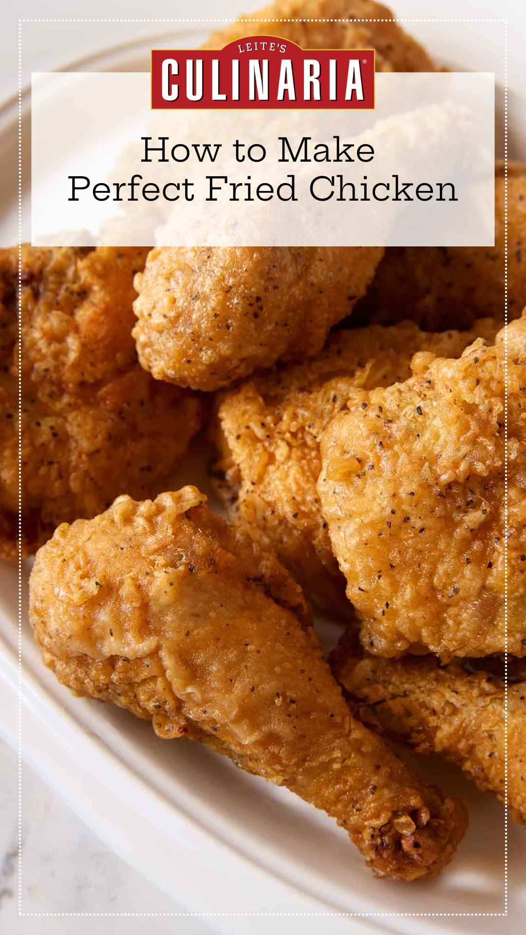 A platter of fried chicken.