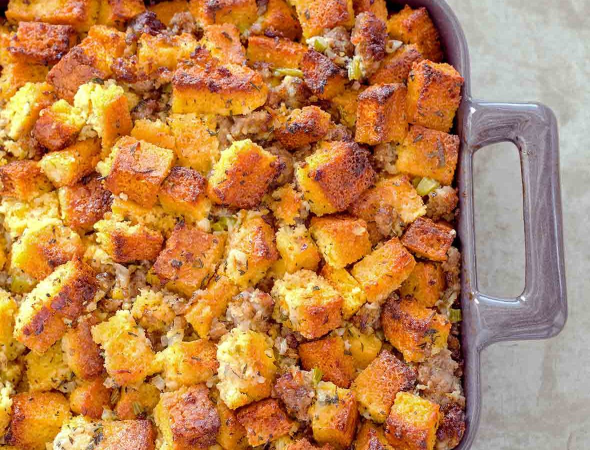 Homemade Cornbread Sausage Dressing